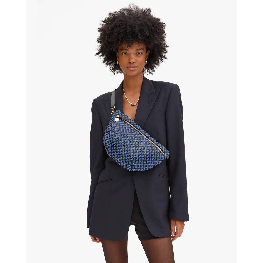 NEW CLARE V. women's grande fanny bag in black cobalt - Picture 3 of 4